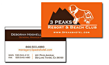 Business Cards designed in South Lake Tahoe