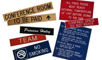 Collection of Engraved Signs